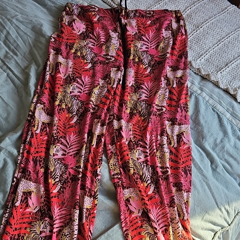 Women's Pink Animal Print Pajama Pants FINAL PRICE